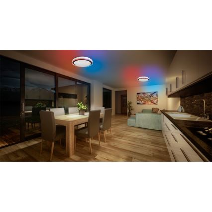 Osram - LED RGBW dimbare plafondlamp SMART+ MAGIC LED/38W/230V Ø 49 cm zwart 2700-6500K Wi-Fi