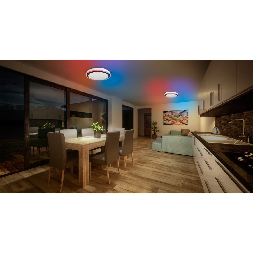 Osram - LED RGBW dimbare plafondlamp SMART+ MAGIC LED/38W/230V Ø 49 cm zwart 2700-6500K Wi-Fi
