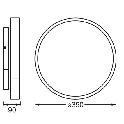Osram - LED RGBW dimbare plafondlamp SMART+ ORBIS LED/28W/230V Ø 35 cm 2700-6500K Wi-Fi