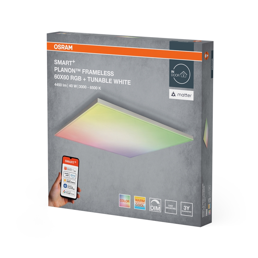 Osram - LED RGBW Dimbare plafondlamp SMART+ PLANON LED/40W/230V 60x60 cm 3000-6500K Wi-Fi
