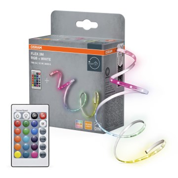 Osram - LED RGBW dimbare strip FLEX 3m LED/10W/230V + afstandsbediening