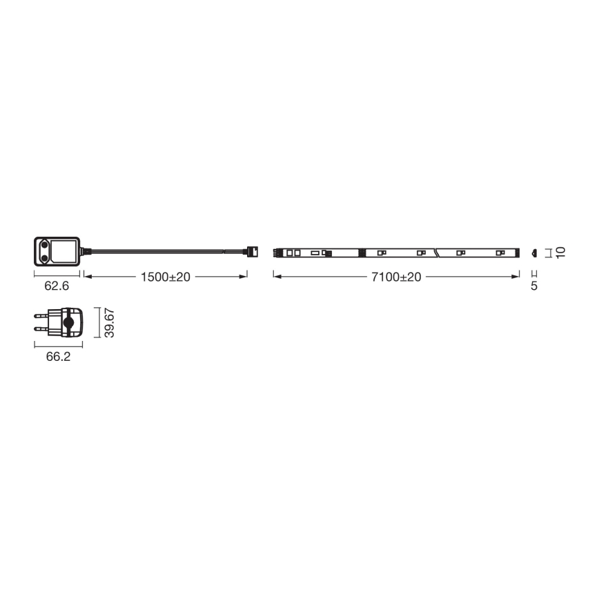 Osram - LED RGBW dimbare strip FLEX 7m LED/18W/230V + afstandsbediening