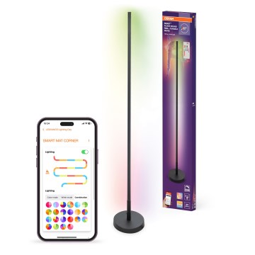 Osram - LED RGBW dimbare vloerlamp SMART+ FLOOR LED/14W/230V 2700-6500K Wi-Fi zwart + afstandsbediening