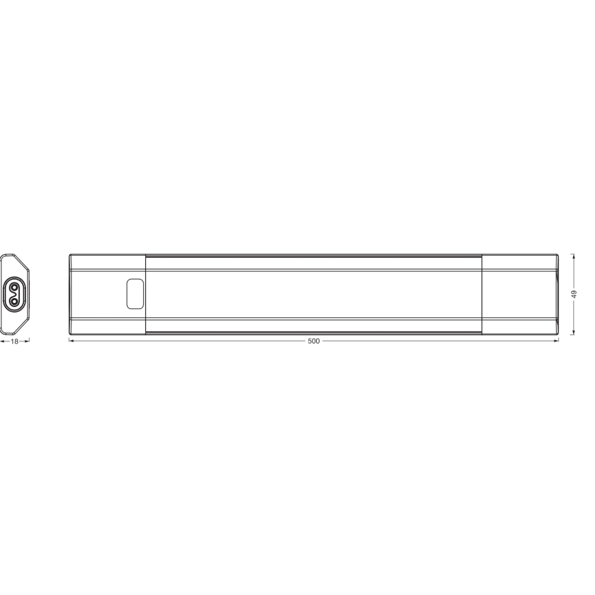 Osram - Luminaire LED RGBW dimmable sous-meuble LINEAR EDGE LED/8W/230V 50 cm noir avec détecteur de mouvement + télécommande