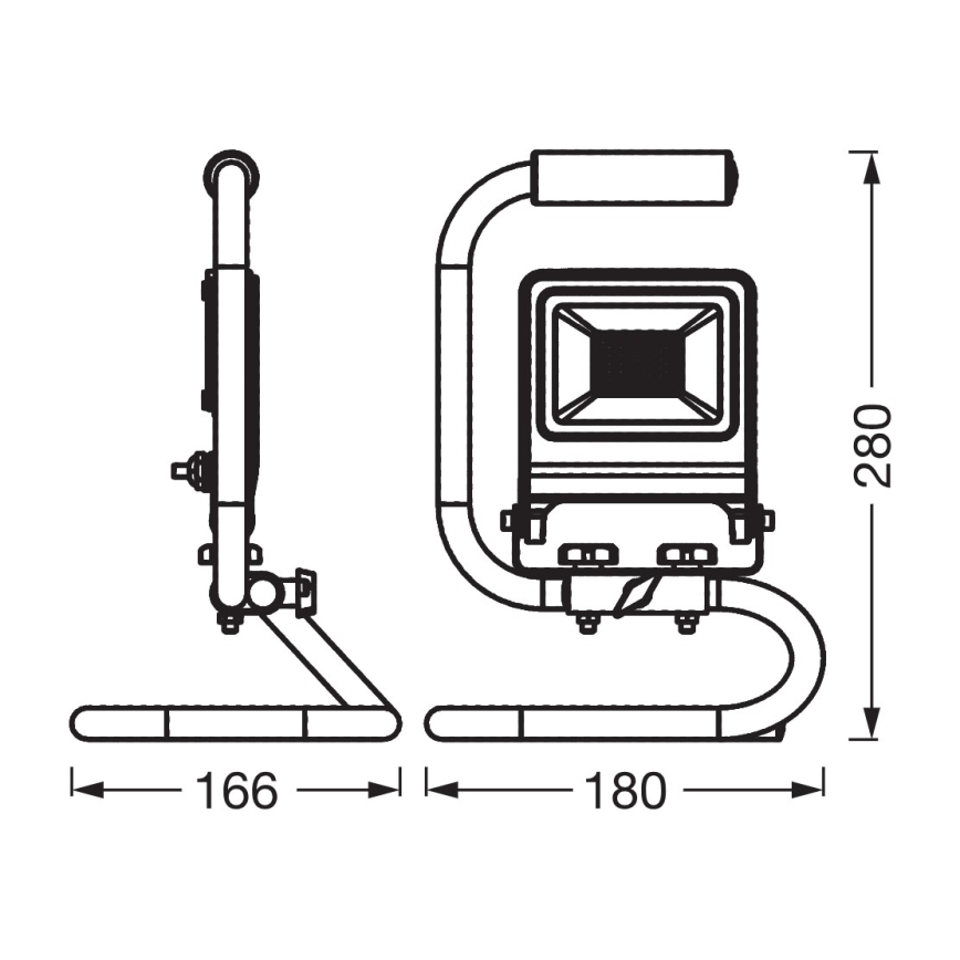 Osram - LED-schijnwerper met S-STAND statief LED/20W/230V 4000K IP65 antraciet