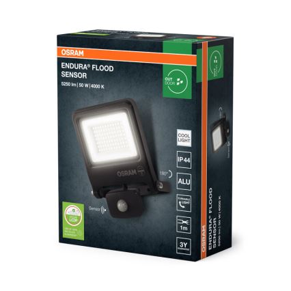 Osram - LED-schijnwerper met sensor ENDURA LED/50W/230V 4000K IP44