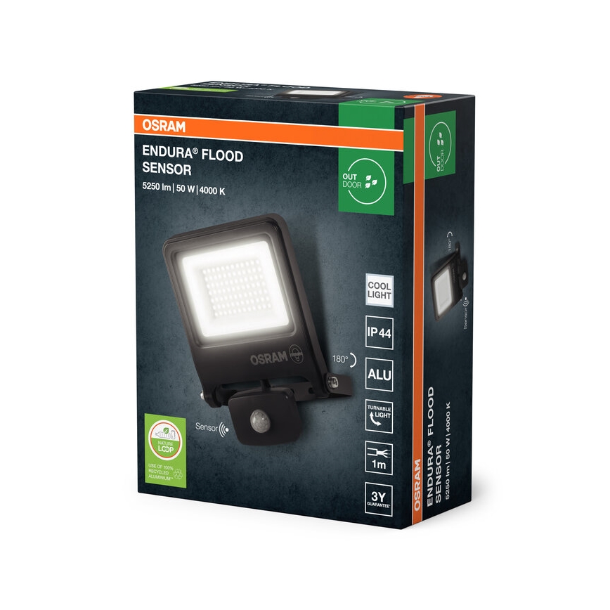 Osram - LED-schijnwerper met sensor ENDURA LED/50W/230V 4000K IP44