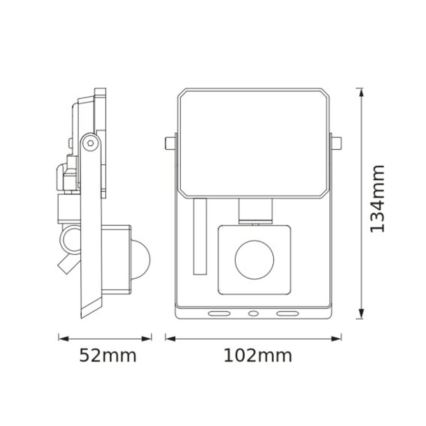 Osram - LED-schijnwerper met sensor FLOODLIGHT LED/10W/230V 3000K IP65