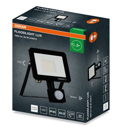 Osram - LED-schijnwerper met sensor FLOODLIGHT LED/20W/230V 4000K IP65