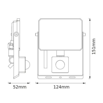 Osram - LED-schijnwerper met sensor FLOODLIGHT LED/20W/230V 4000K IP65