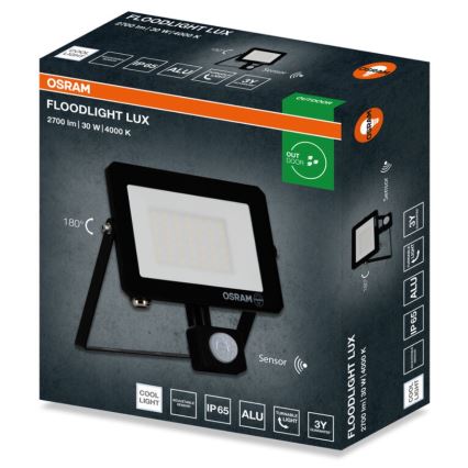 Osram - LED-schijnwerper met sensor FLOODLIGHT LED/30W/230V 4000K IP65