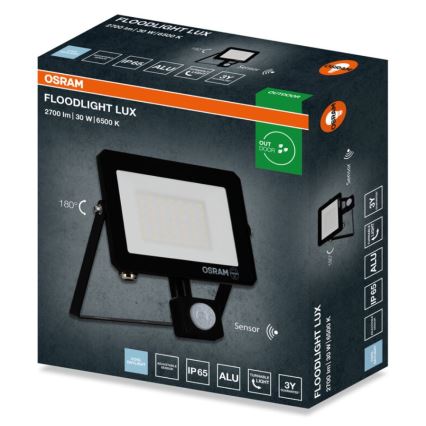 Osram - LED-schijnwerper met sensor FLOODLIGHT LED/30W/230V 6500K IP65
