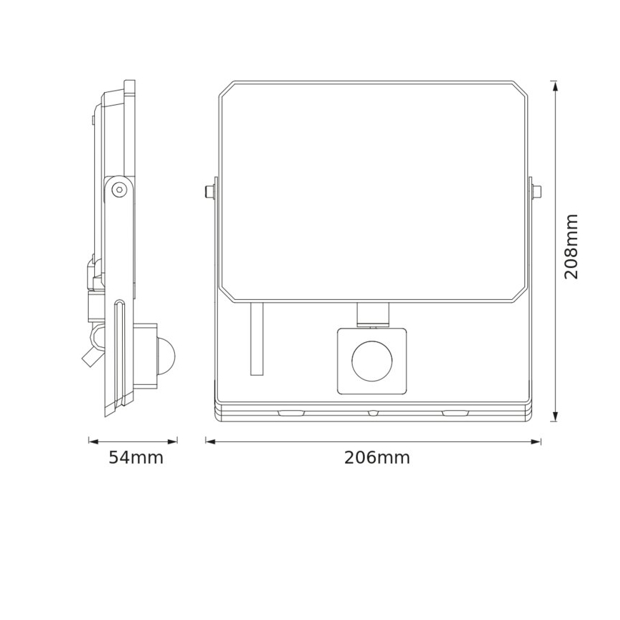 Osram - LED-straler met bewegings- en schemersensor FLOODLIGHT LED/50W/230V 3000K IP65 zwart