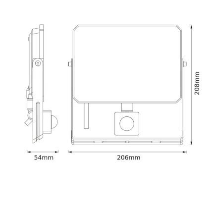 Osram - LED-schijnwerper met bewegings- en schemersensor FLOODLIGHT LED/50W/230V 6500K IP65 zwart