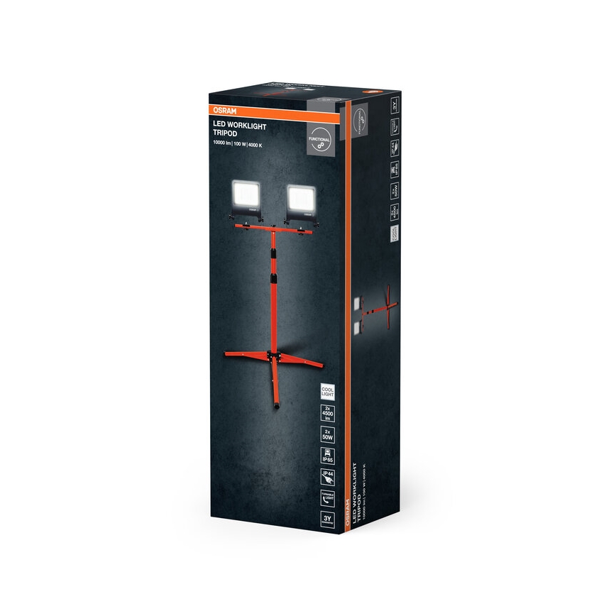 Osram - LED-schijnwerper met TRIPOD-houder 2xLED/50W/230V IP65