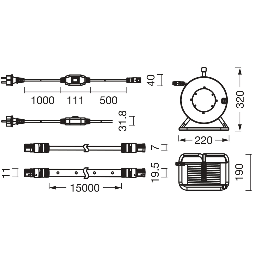 Osram - LED-strip voor buiten FLEX 15m LED/110W/230V IP65