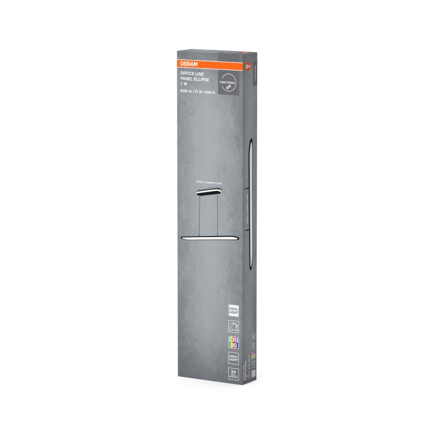 Osram - Suspension LED dimmable sur câble OFFICE LINE LED/57W/230V 4000K 100 cm CRI 90 noire