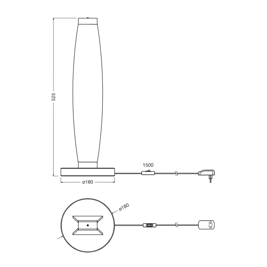 Osram - LED Tafellamp DECOR FLAT LED/13W/230V grijs
