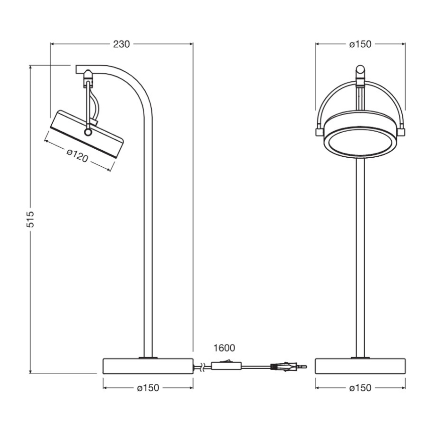 Osram - LED tafellamp DECOR PUCK LED/11W/230V CRI 90 zwart