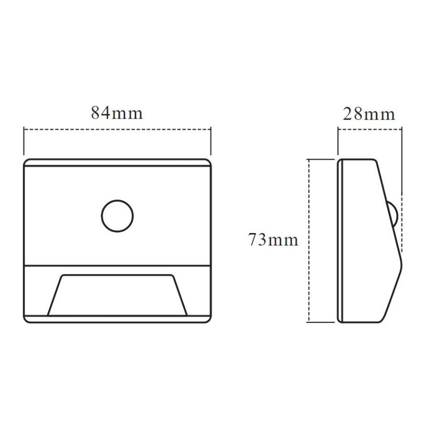 Osram - LED trapverlichting met sensor NIGHTLUX LED/0,25W/3xAAA IP54 zilver