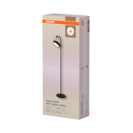 Osram - LED vloerlamp DECOR PUCK LED/12W/230V CRI 90 zwart