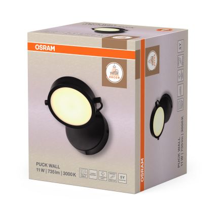 Osram - LED-wandlamp DECOR PUCK LED/11W/230V zwart