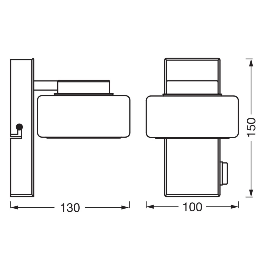 Osram - LED-badkamerwandlamp ORBIS FLAME LED/5,5W/230V 3000/4000K IP44 zwart
