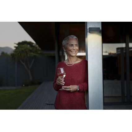 Osram - Dimbare zonne-LED muurlamp met sensor ENDURA STYLE LED/10,7W/4,2V 2000 mAh IP65 antraciet