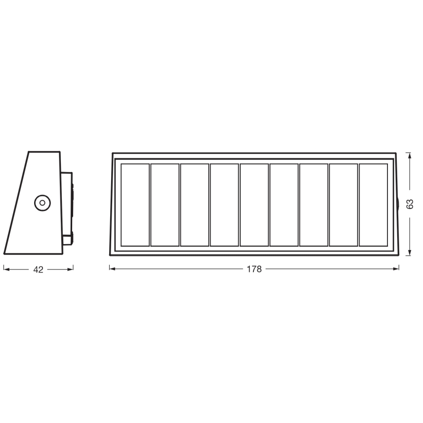 Osram - Dimbare LED zonne-wandlamp ENDURA STYLE LED/7,1W/4,2V 2000 mAh IP44 antraciet