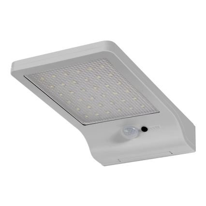 Osram - LED zonne-wandlamp met sensor DOORLED LED/3W/3,3V 2000 mAh IP44 zilver