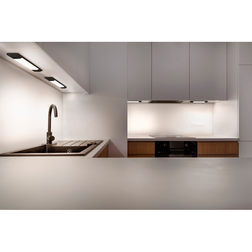 Osram - LINEAR EDGE LED dimbare onderbouwlamp met bewegingssensor, 4W, 230V, 3000/4000/6500K, 30 cm, zwart