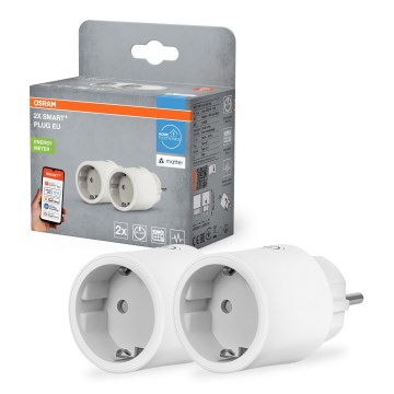 Osram - Lot de 2 prises connectées SMART+ MATTER SCHUKO 2300W/230V/10A Wi-Fi blanches