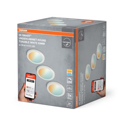 Osram - Pack 3x luminaires LED dimmables pour sous-meuble SMART+ LED/6,5W/230V 3000-6500K Wi-Fi
