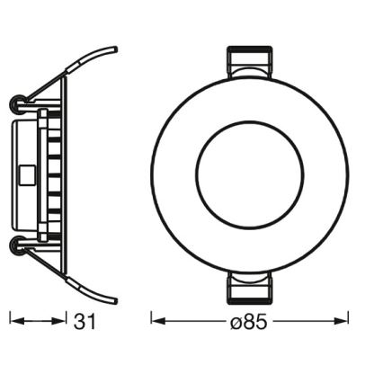 Osram - Lot de 3 spots encastrables SLIM LED/4,5W/230V