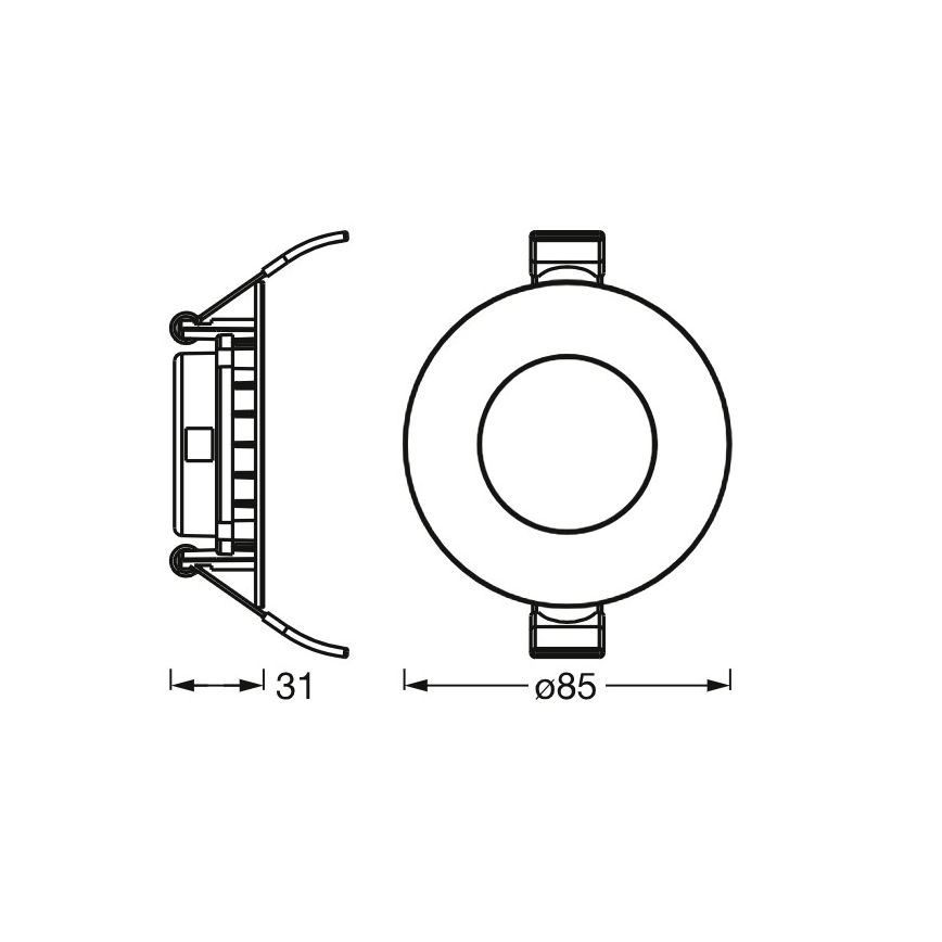 Osram - Lot de 3 spots encastrables SLIM LED/4,5W/230V