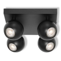 Osram - Luminaire à spots SPOT SPHERAL 4xGU10/6W/230V noir