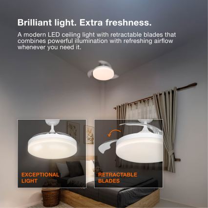 Osram - Plafonnier LED dimmable avec ventilateur PONIENTE LED/36W/230V 3000/4000/6500K + télécommande