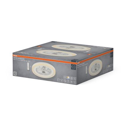 Osram - Plafonnier LED dimmable avec ventilateur SOLANO LED/26W/230V 3000/4000/6500K + télécommande