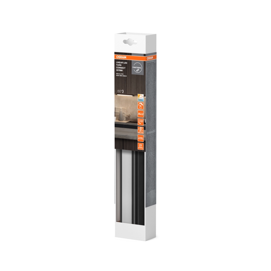 Osram - Luminaire LED à intensité variable sous-meuble LINEAR TURN LED/6W/230V 3000/4000/6500K 35 cm noir