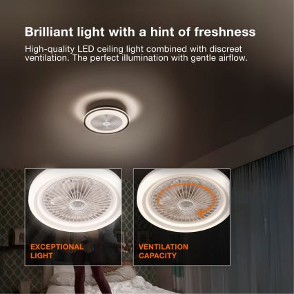 Osram - Plafonnier LED dimmable avec ventilateur MURLAN LED/26W/230V 3000-6500K + télécommande