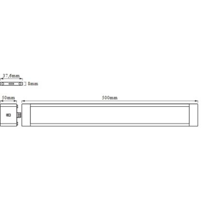 Osram - Luminaire LED dimmable sous-meuble avec détecteur de mouvement CABINET LED/18W/230V 3000K 50 cm blanc