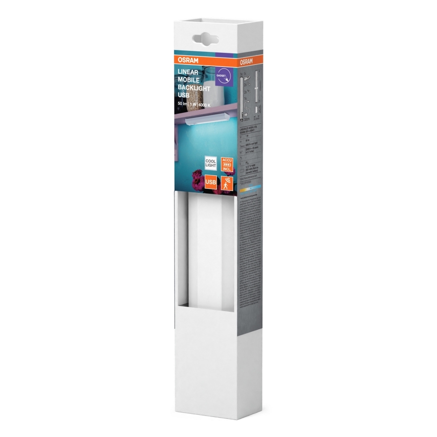 Osram - Luminaire LED sous-meuble avec capteur MOBILE LED/1W/3,7V 500 mAh 20 cm