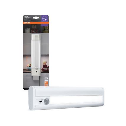 Osram - Luminaire LED sous-meuble avec détecteur de mouvement et capteur crépusculaire LINEARLED LED/1,9W/6V 4xAA 4000K 21,4 cm blanc