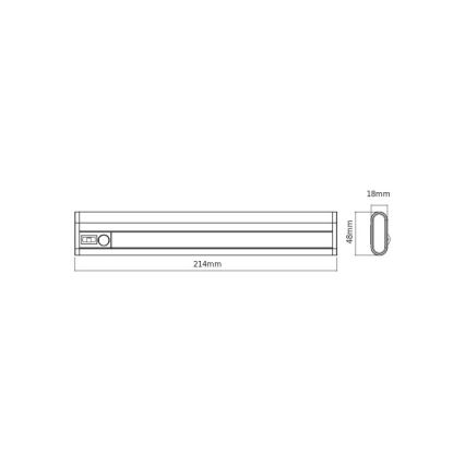 Osram - Luminaire LED sous-meuble avec détecteur de mouvement et capteur crépusculaire LINEARLED LED/1,9W/6V 4xAA 4000K 21,4 cm blanc