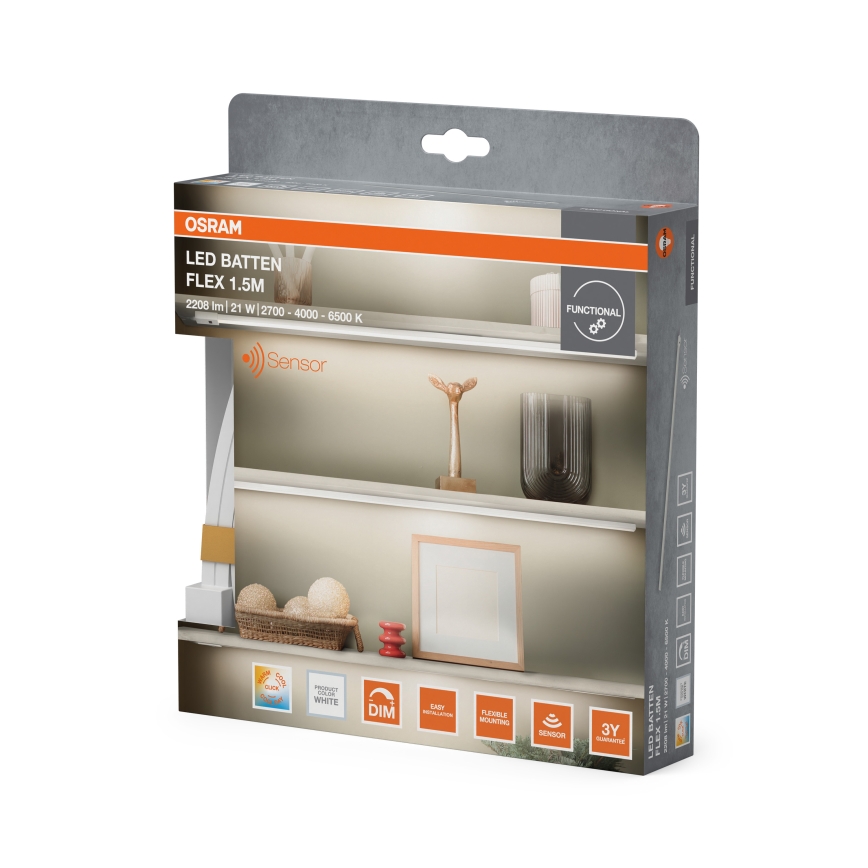 Osram - Luminaire LED dimmable pour dessous d'armoire avec détecteur de mouvement BATTEN LED/21W/230V 2700/4000/6500K 150,4 cm blanc