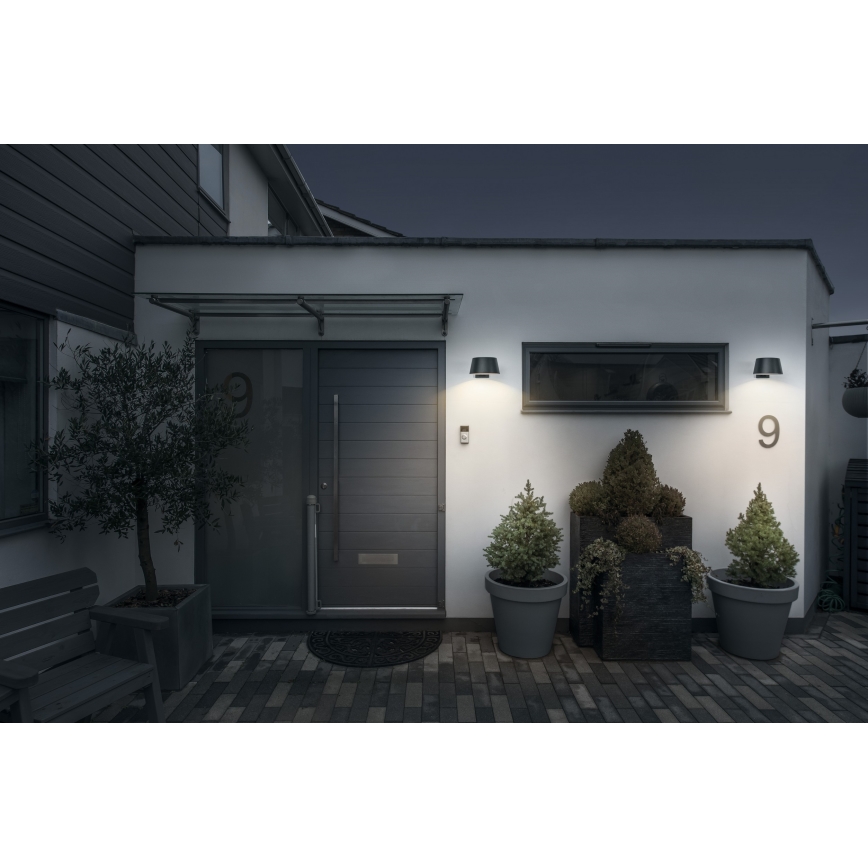 Osram - Applique murale solaire LED avec capteur ENDURA STYLE LED/10,1W/4,2V 2000 mAh IP54 anthracite