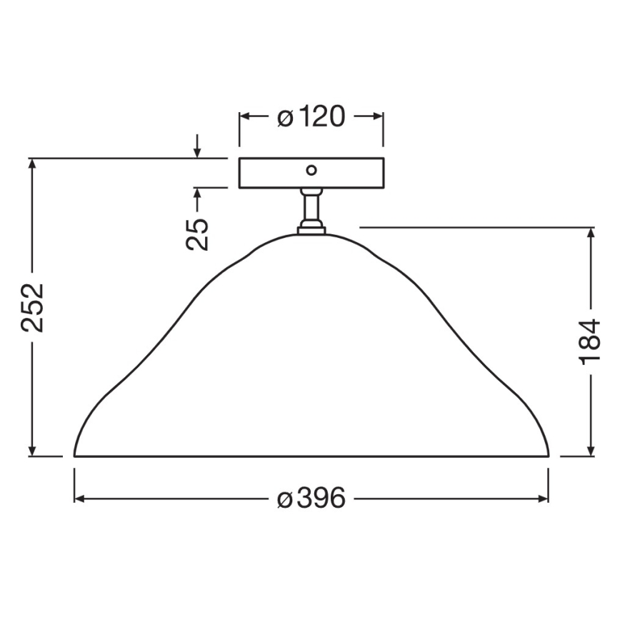 Osram - Lustre affleurant LOTUS LEAF 1xE27/9W/230V Ø 39,6 cm