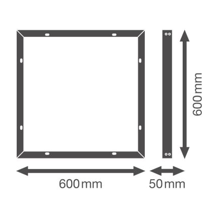 Osram - Metalen frame voor montage van LED-panelen ESSENTIAL 60x60 cm wit