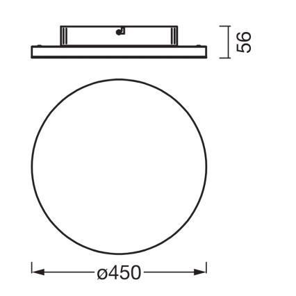 Osram - Opbouw-LED-paneel PLANON LED/28W/230V 3000K Ø 45 cm wit