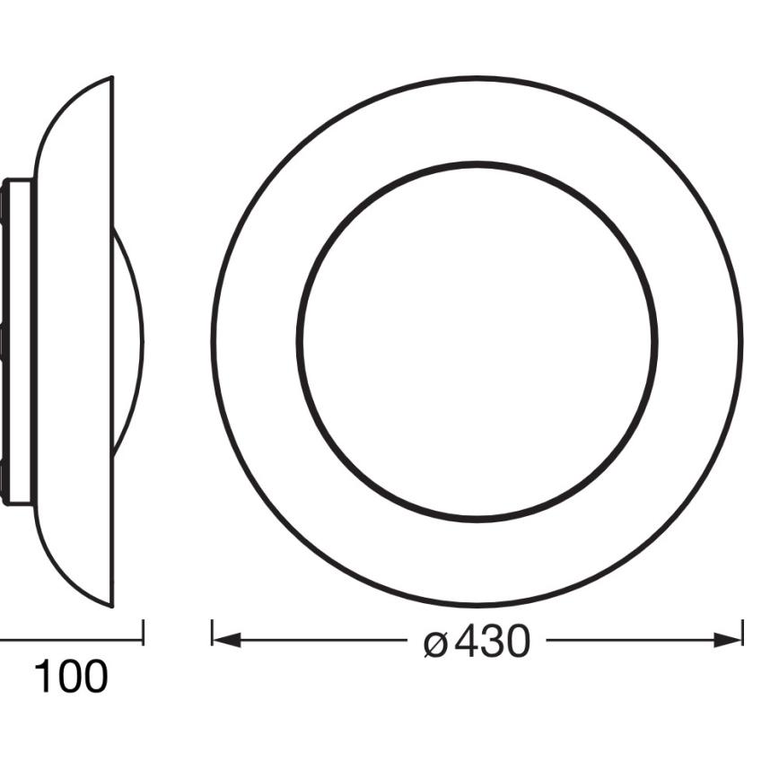 Osram - dimbare LED-plafondlamp ORBIS PLATE LED/35W/230V Ø 43 cm groen/zwart